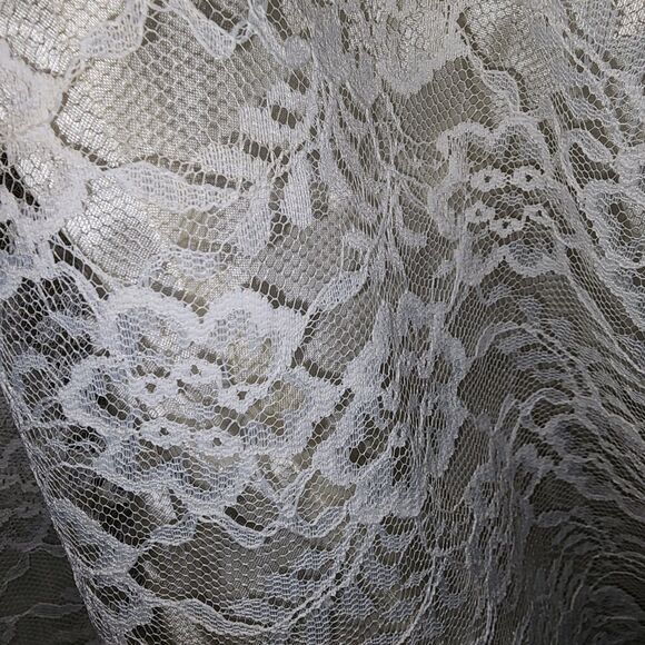 GUNNE SAX JESSICA McCLINTOCK Sz11 Vintage 1980 Cream HOCO Formal Lace Mini Dress - Picture 10 of 16